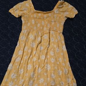 Wonder Nation Yellow Floral Casual Dress
